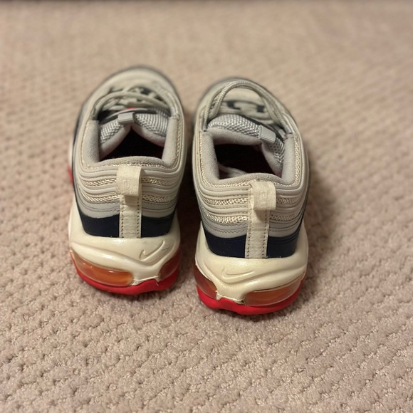 Nike Air Max 97 in midnight navy racer pink laser orange (women’s). Size 8. - Picture 5 of 7